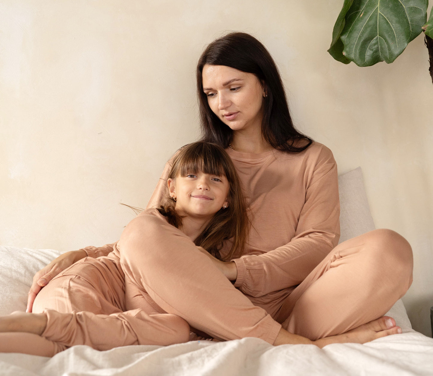 bamboo long sleeve pajama set toast