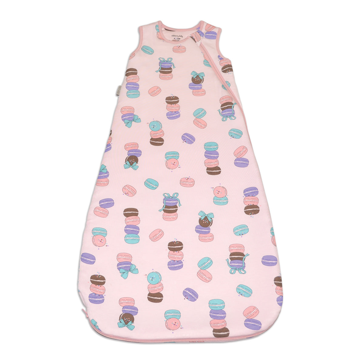 bamboo sleep sack 1 tog macaron party print