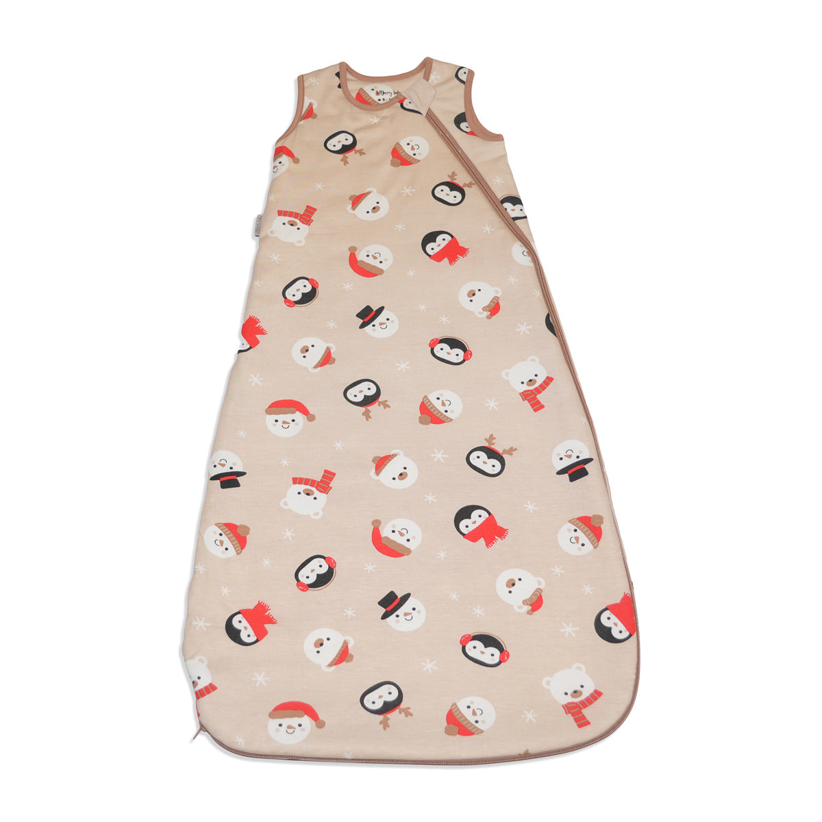 bamboo sleep sack 2.5 tog snowy faces print