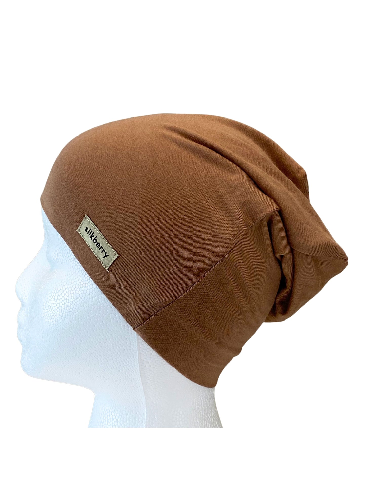 Bamboo Jersey Slouchy Beanie (Beaver Fur)