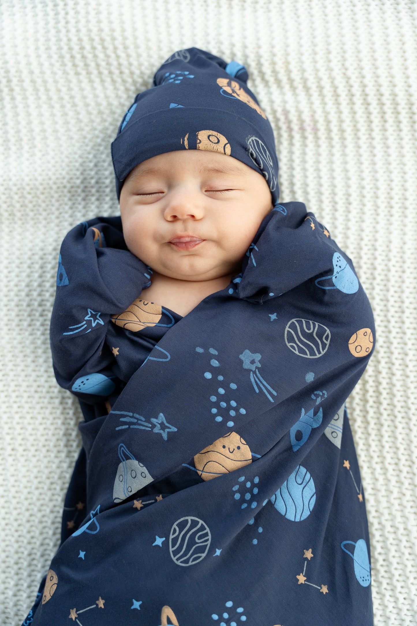 bamboo knot hat lost in space print