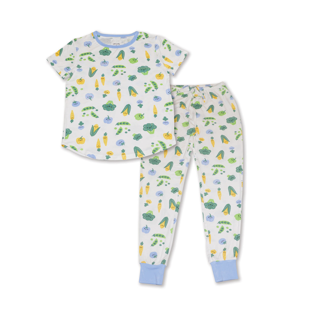 women bamboo pajama set farmers market print