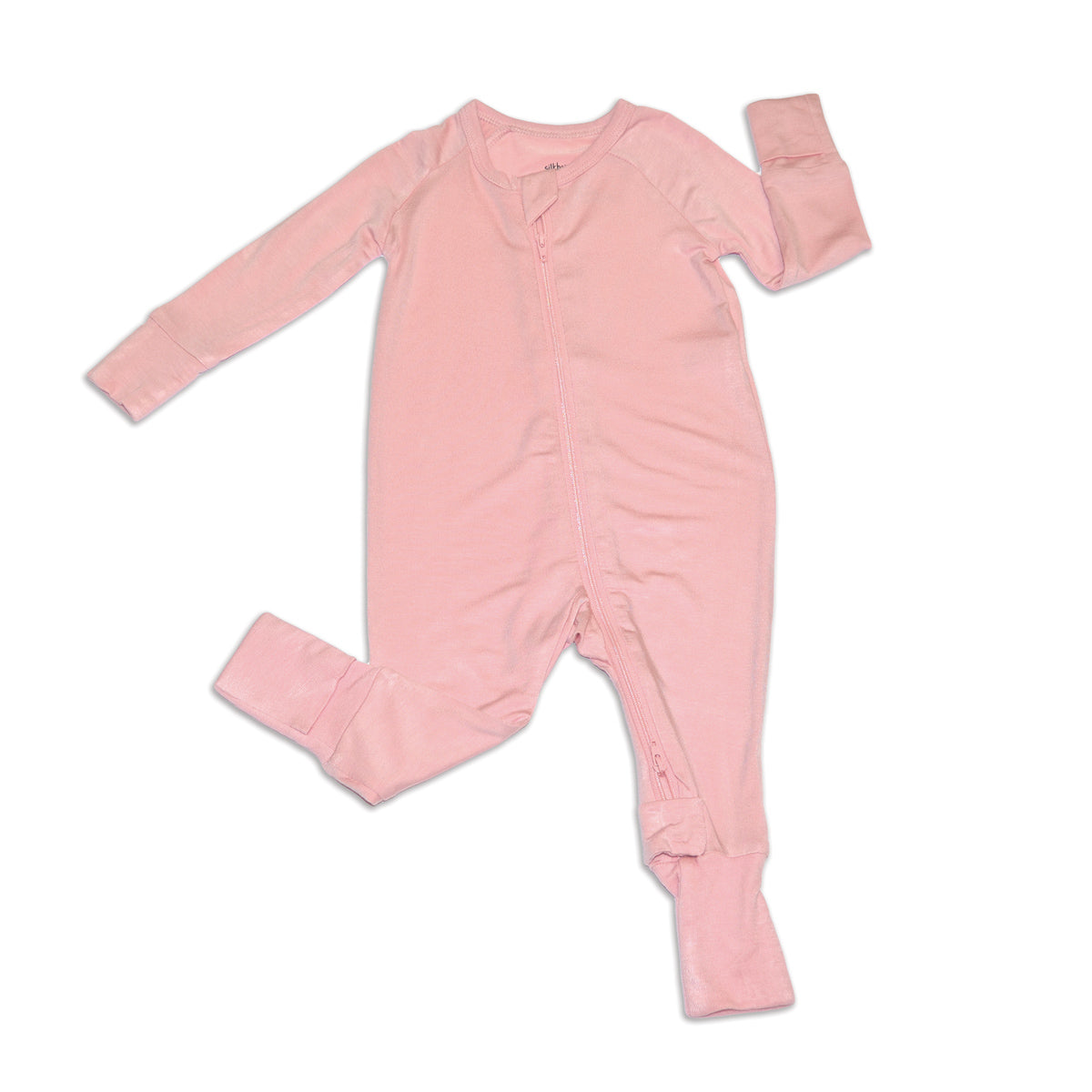bamboo two way zipper romper coral blush