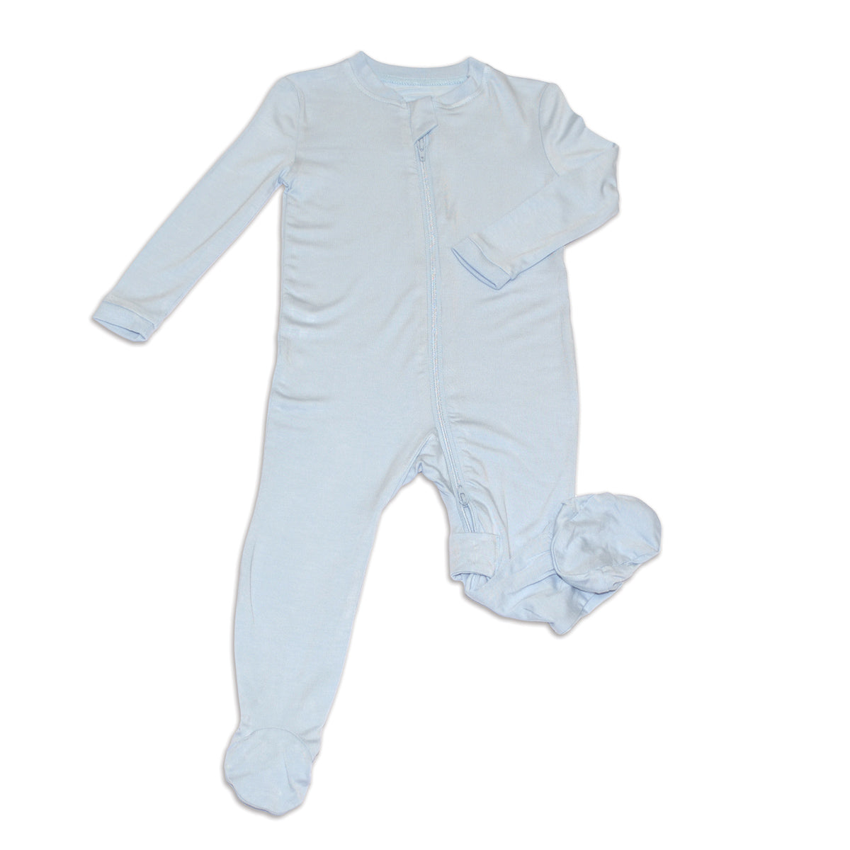 bamboo footies with two way zipper magic cloud