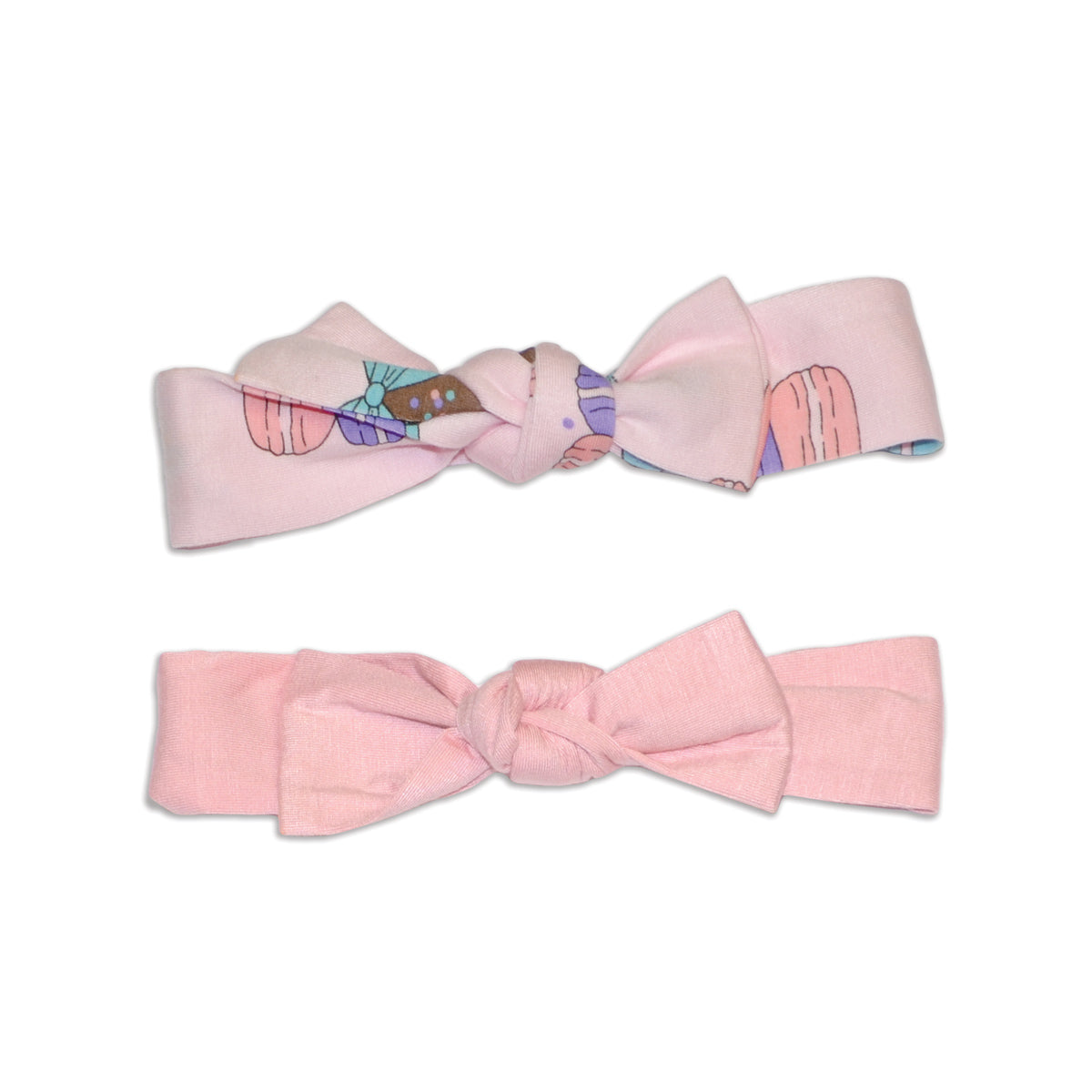 bamboo headband macaron party print & coral blush