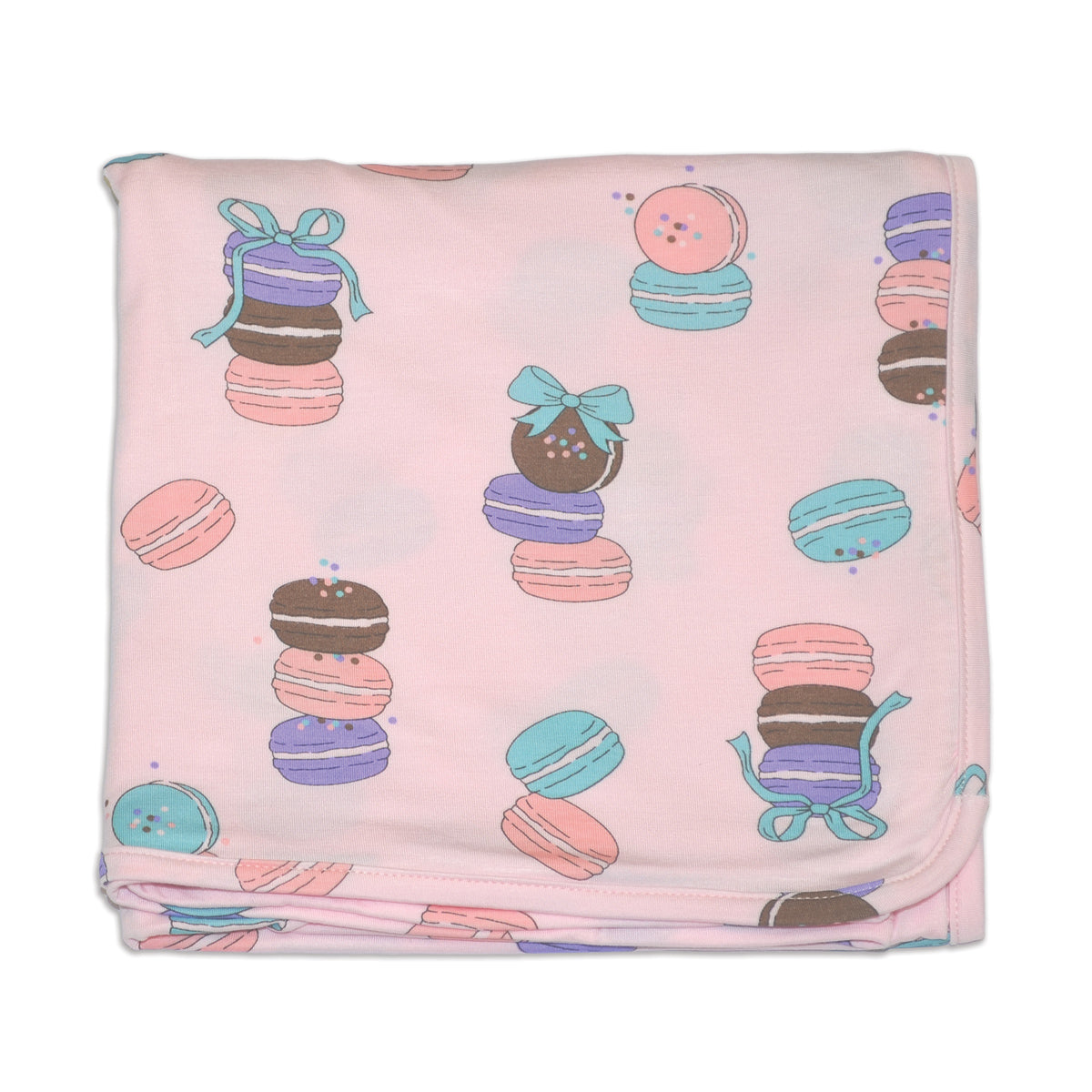 bamboo swaddle blanket macaron party print