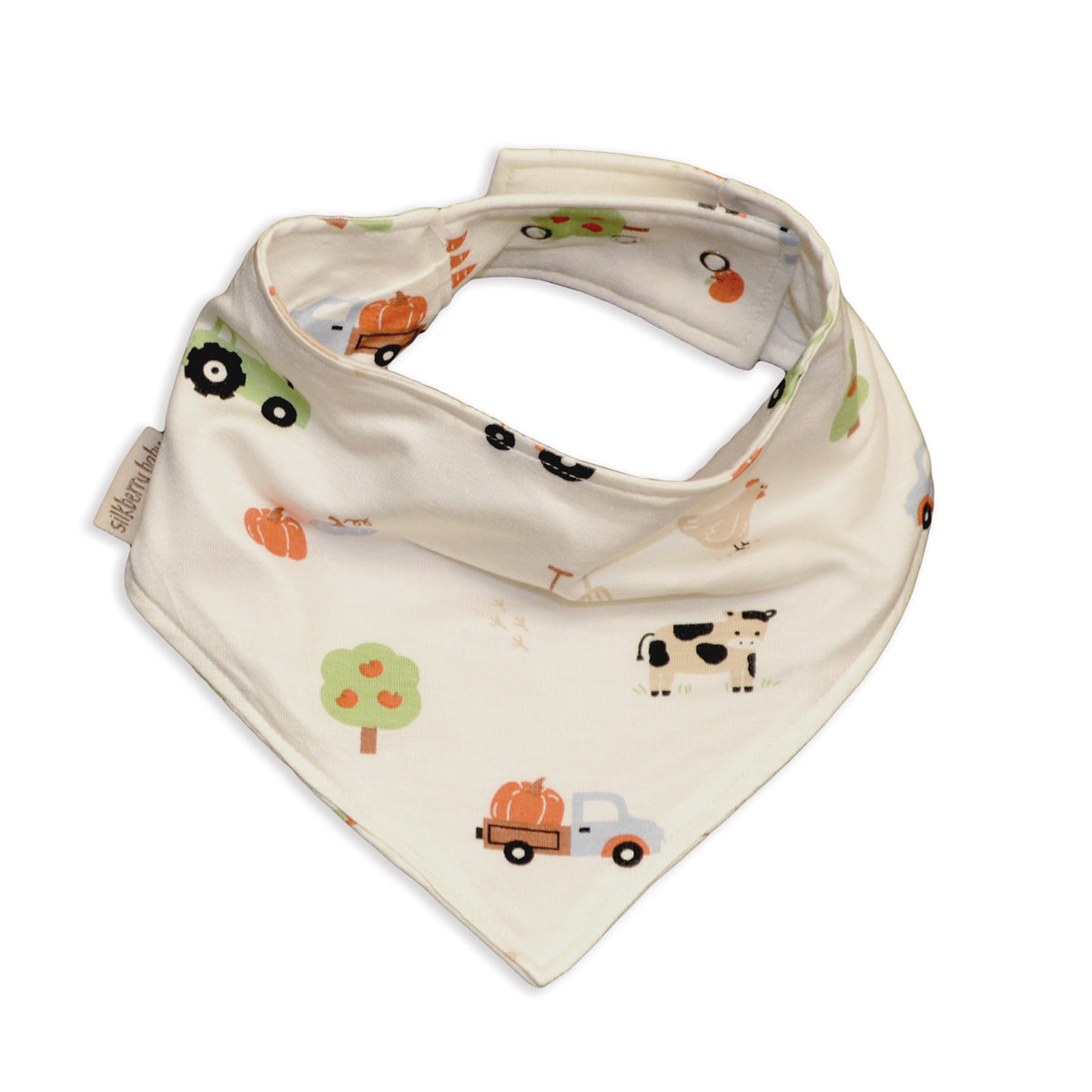 bamboo bib pumpkin farm print