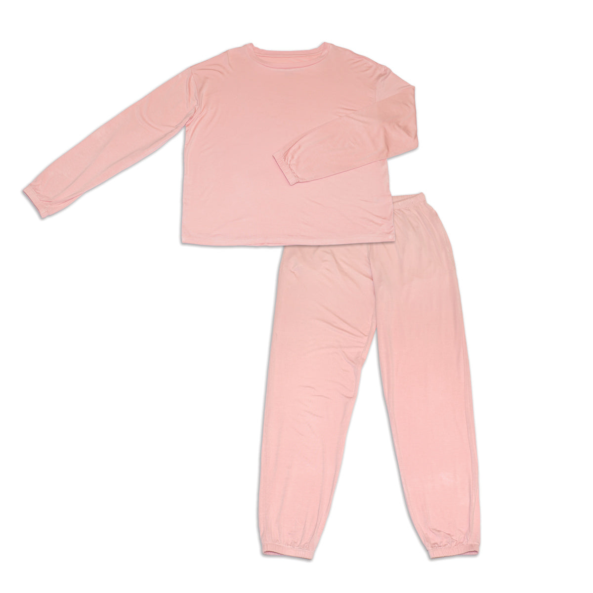 women bamboo loungewear set coral blush