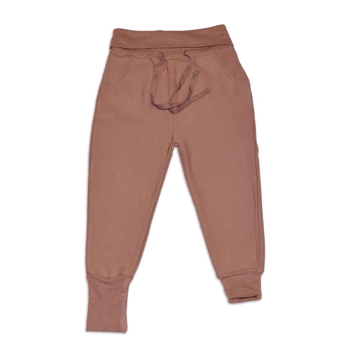 bamboo fleece grow with me sweat pants chocolate