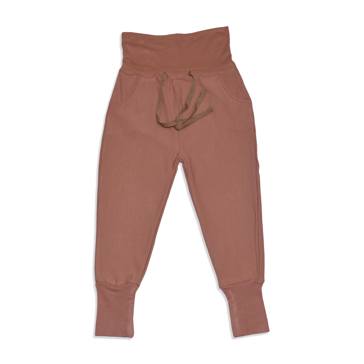 bamboo fleece grow with me sweat pants chocolate