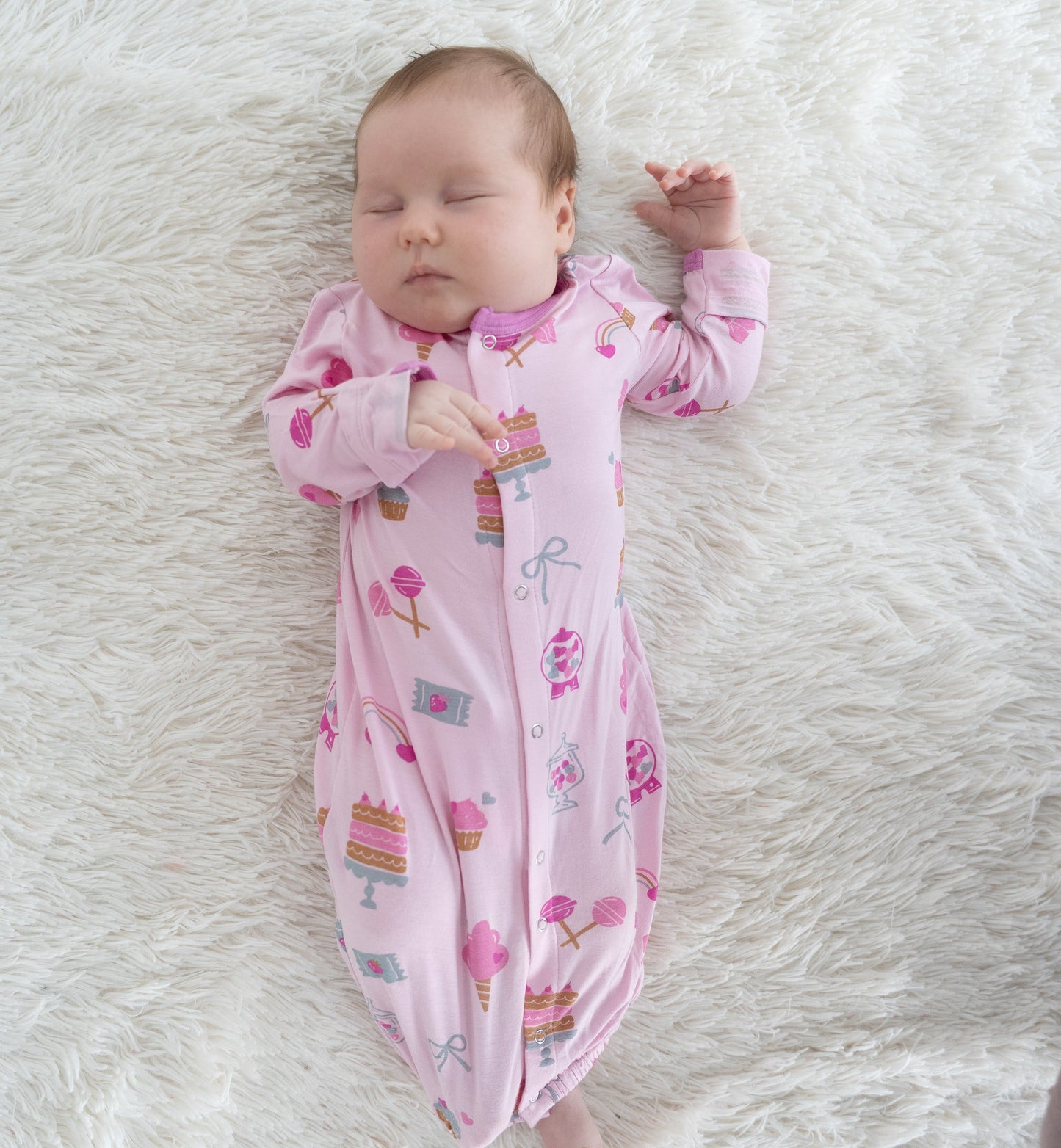 bamboo converter gown sweet shop print