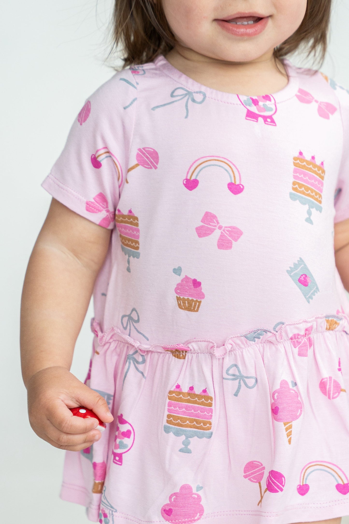 bamboo skirt bodysuit sweet shop print