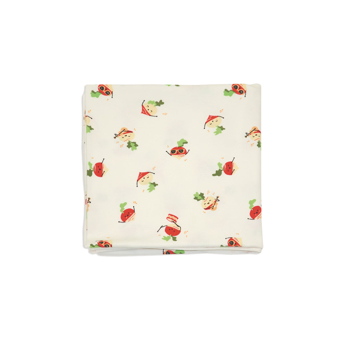 organic cotton swaddle blanket rad radish print