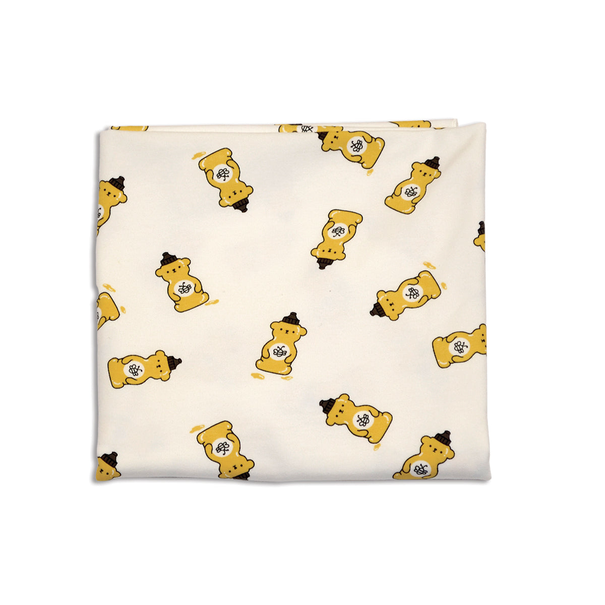 organic cotton swaddle blanket honey bear print