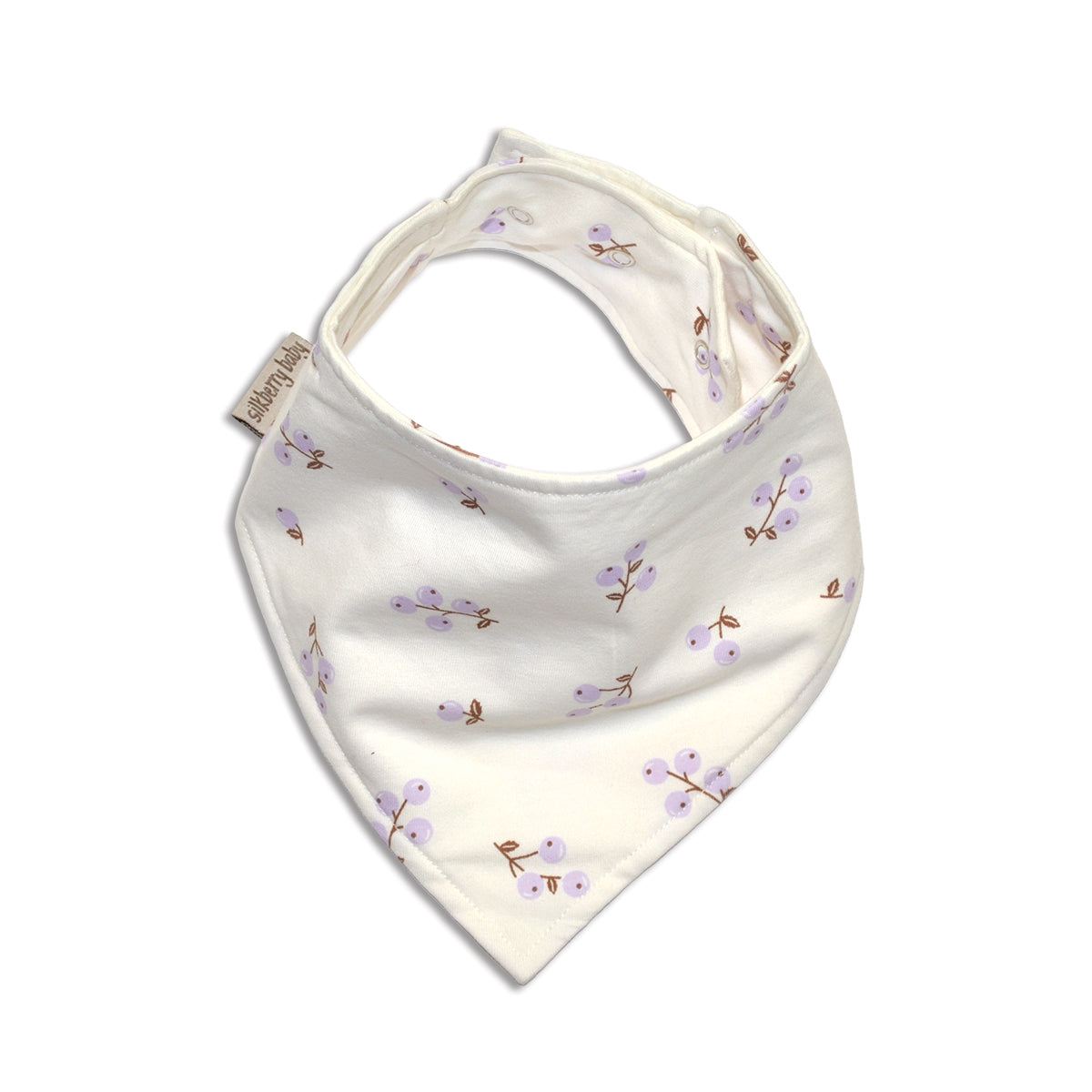 organic cotton bandana bib winter berries print