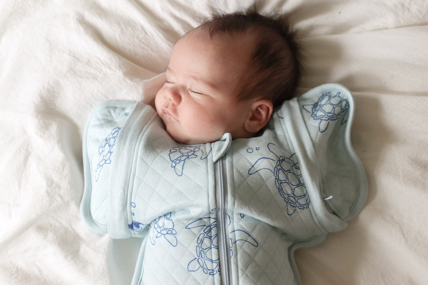 Bamboo Newborn Cocoon Sack 1 TOG (Sea Turtle Print)