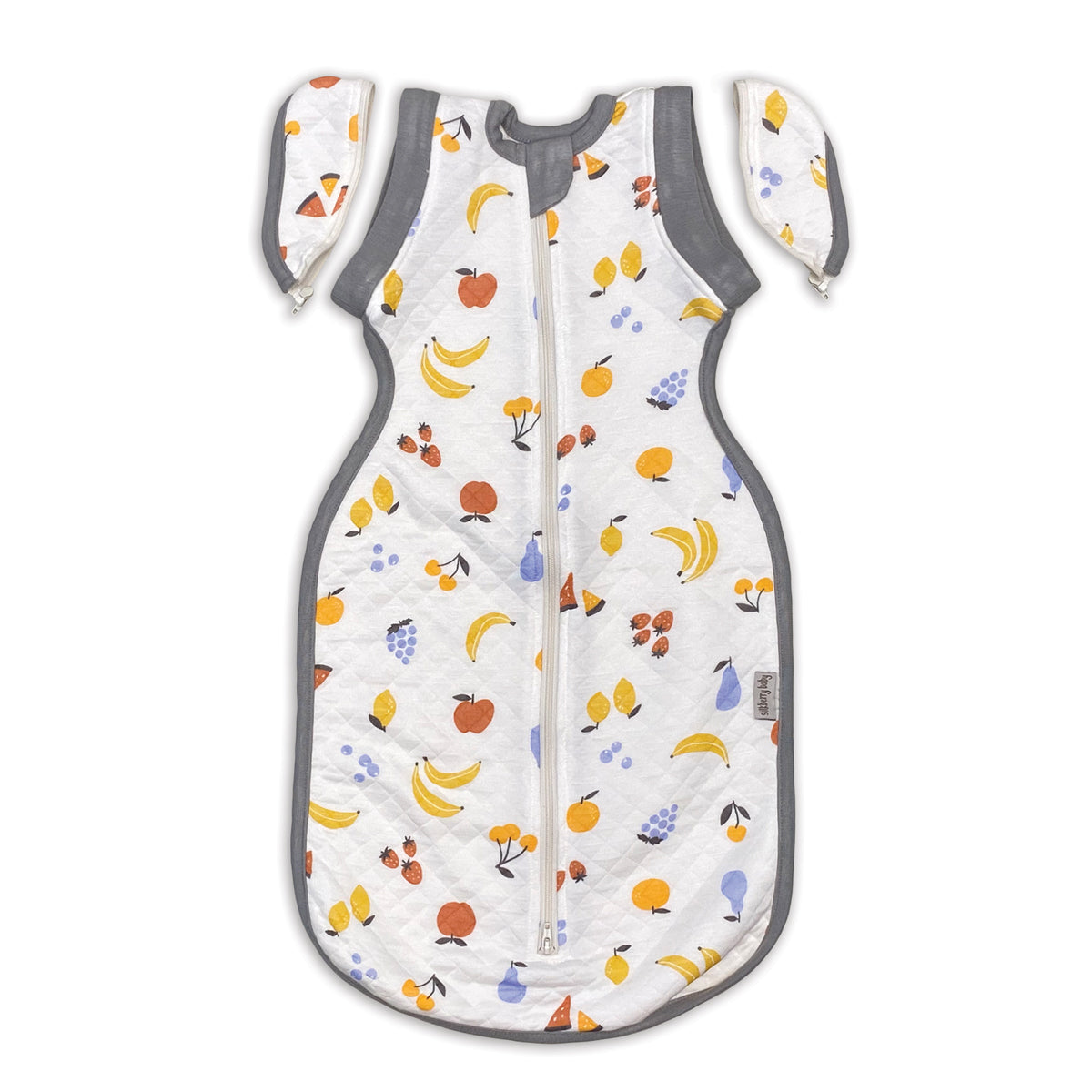 bamboo newborn socoon sack fruit salad print