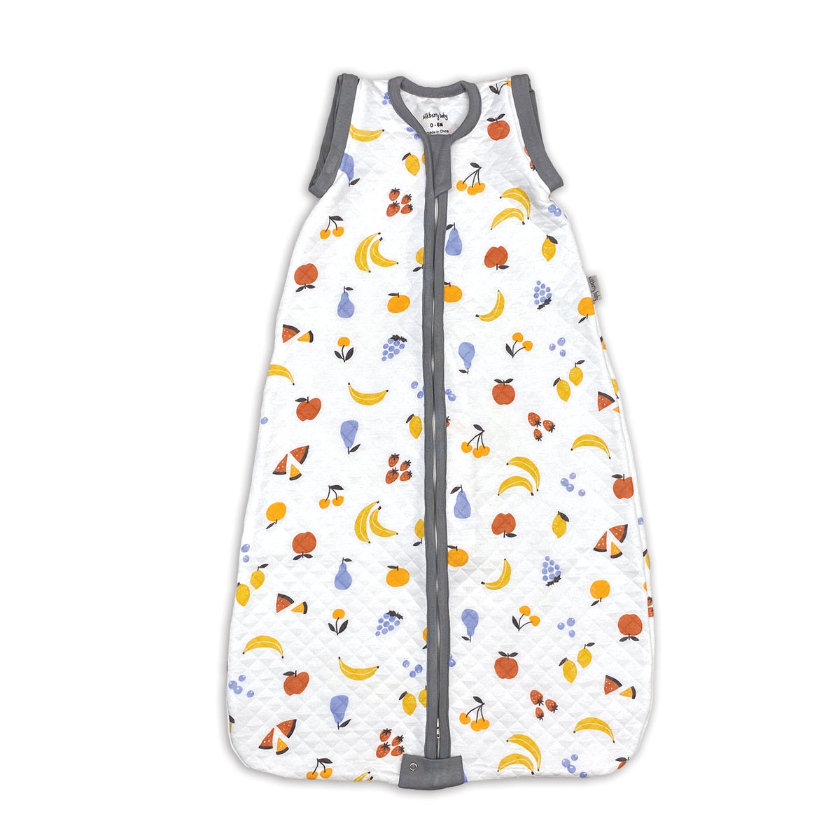 bamboo sleep sack with detachable sleeves fruit salad print