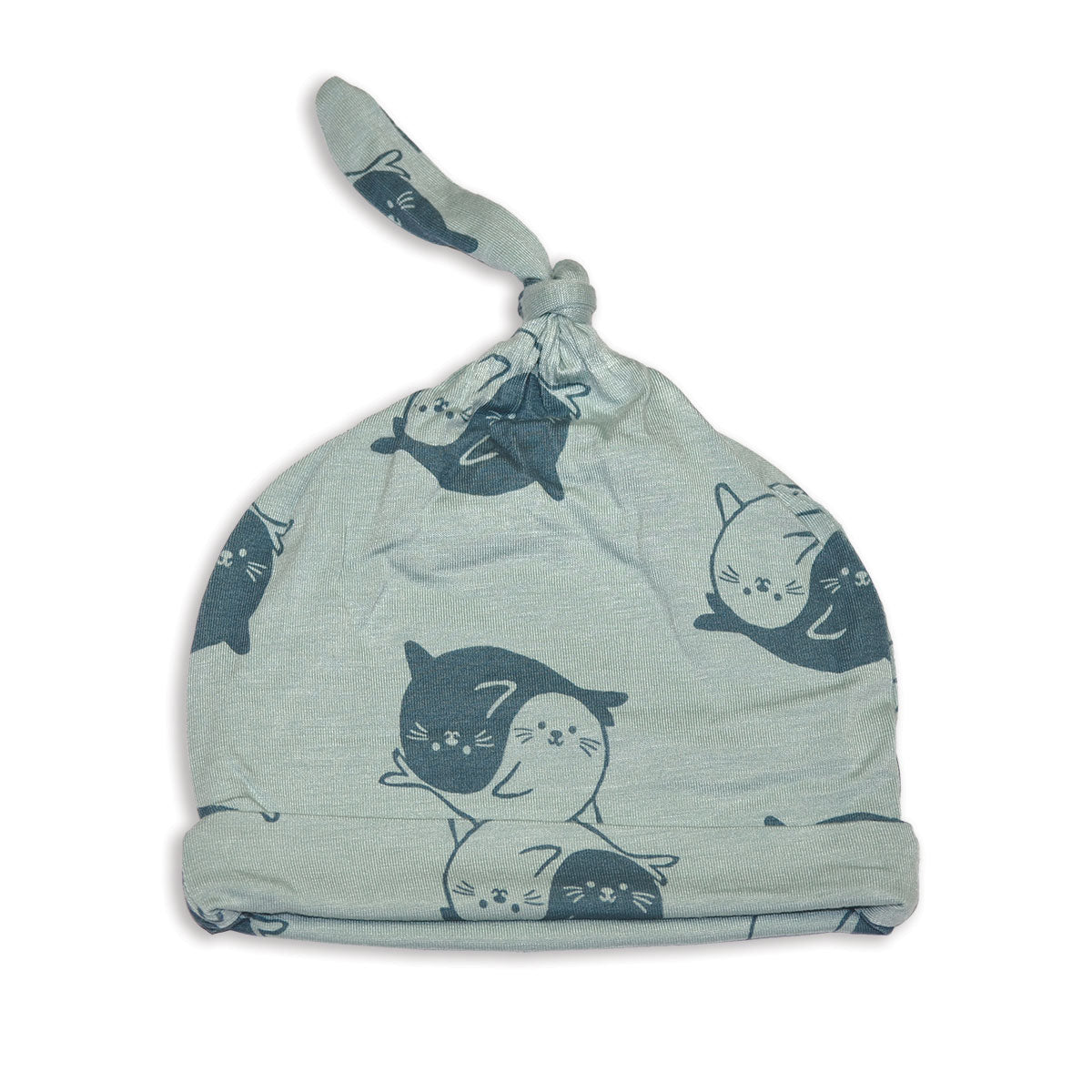 bambo knot hat yin yang seals print