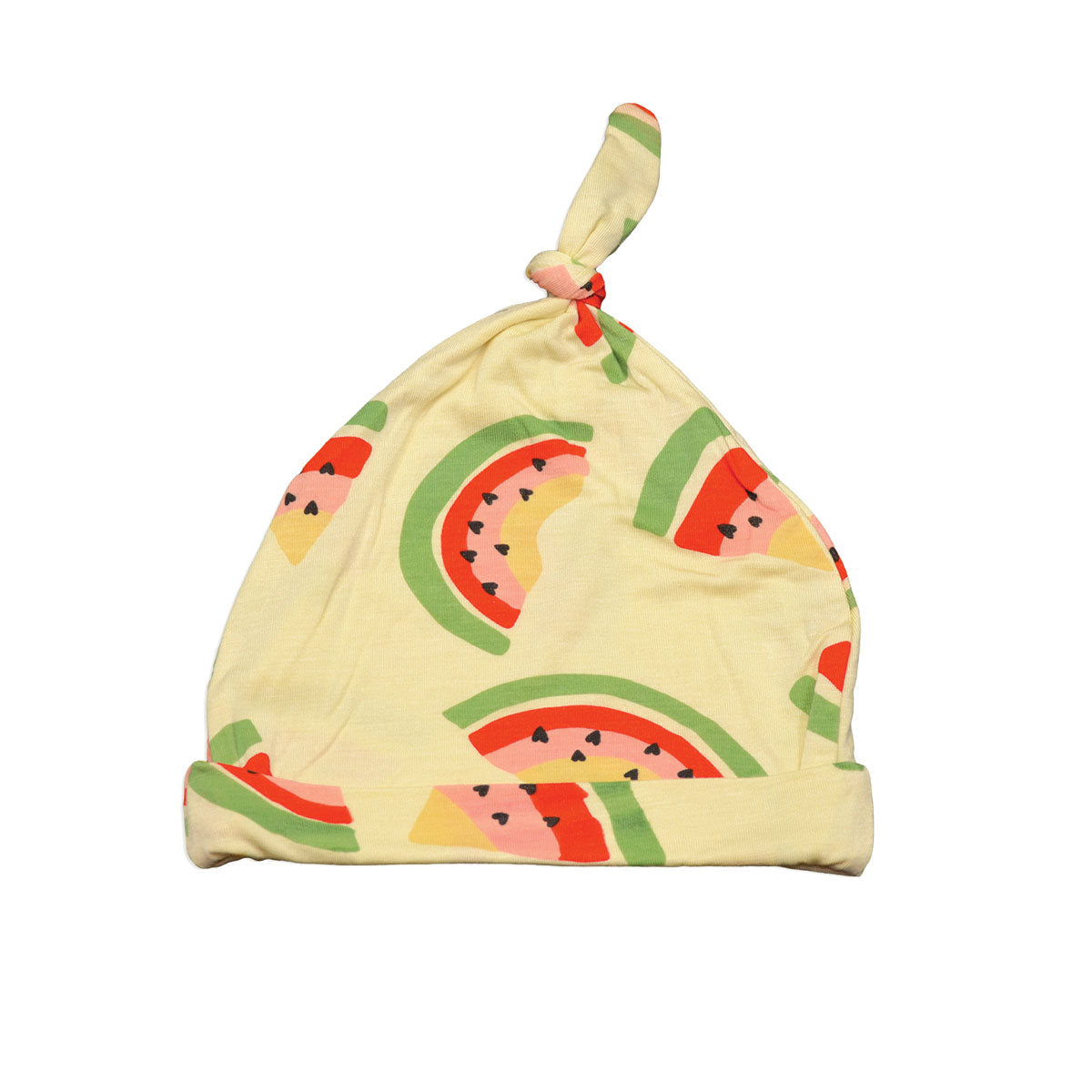 bamboo knot hat watermelon rainbow print