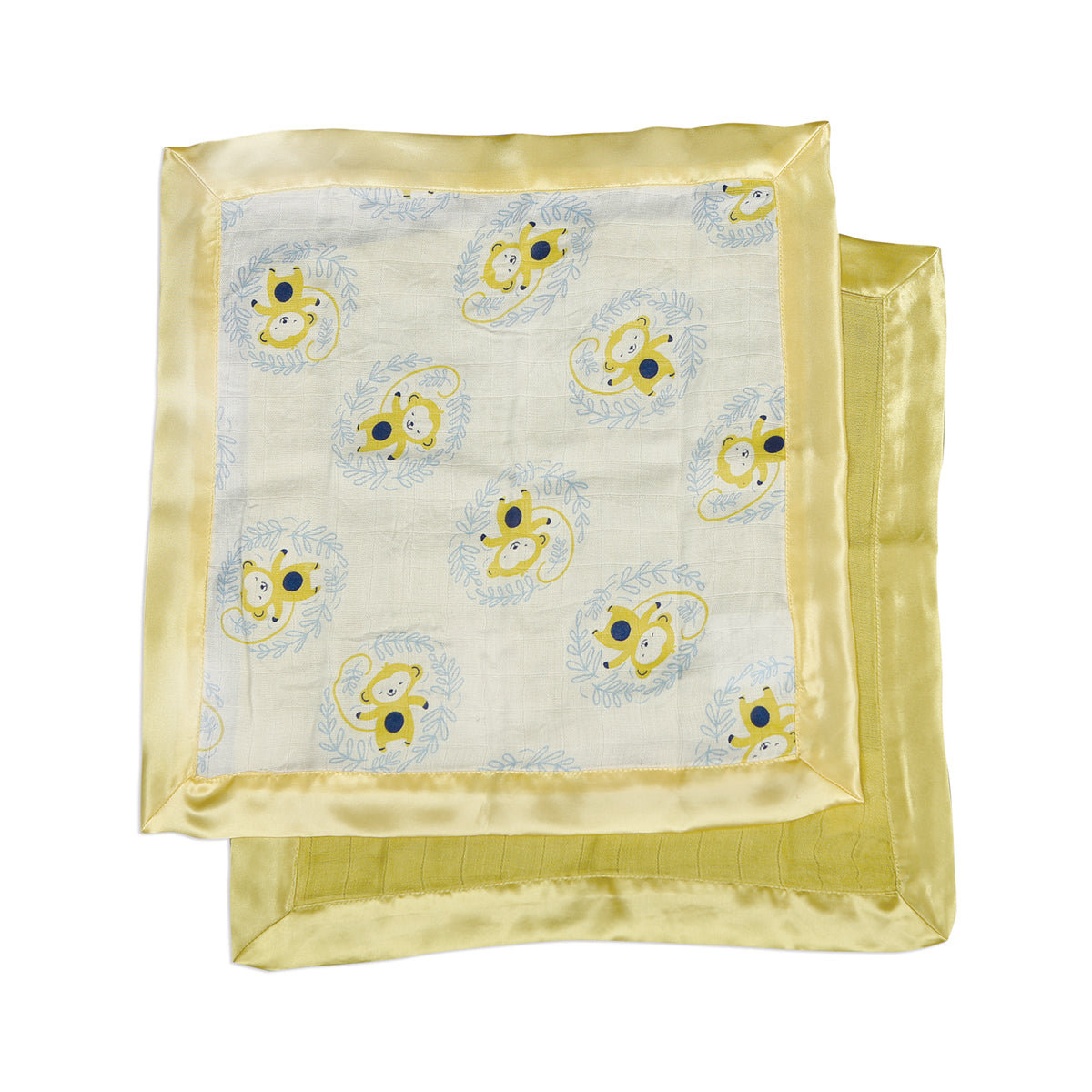 Bamboo Muslin Security Blankets (2pack) - Monkey Print & Pear