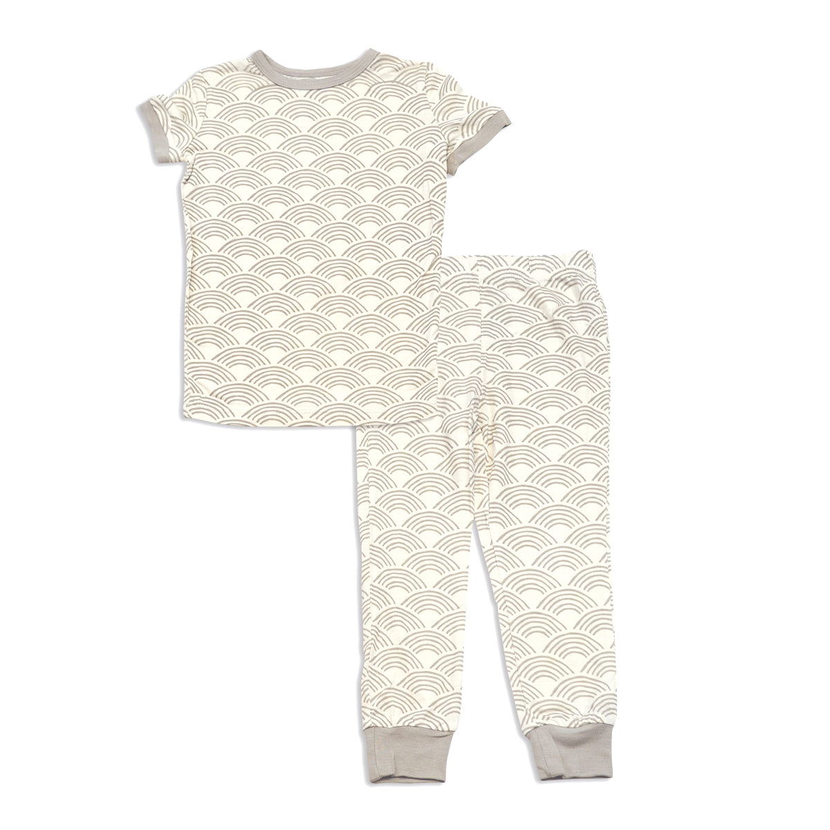 bamboo pajama set wobbly wave print