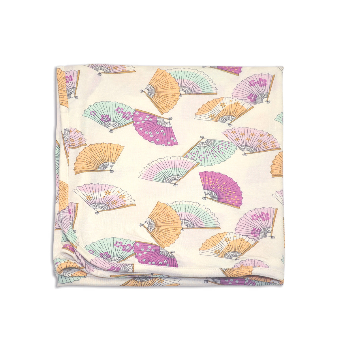 bamboo swaddle blanket fancy fan print
