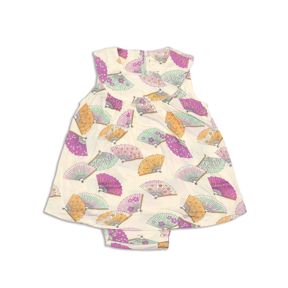 bamboo skirt bodysuit fancy fan print