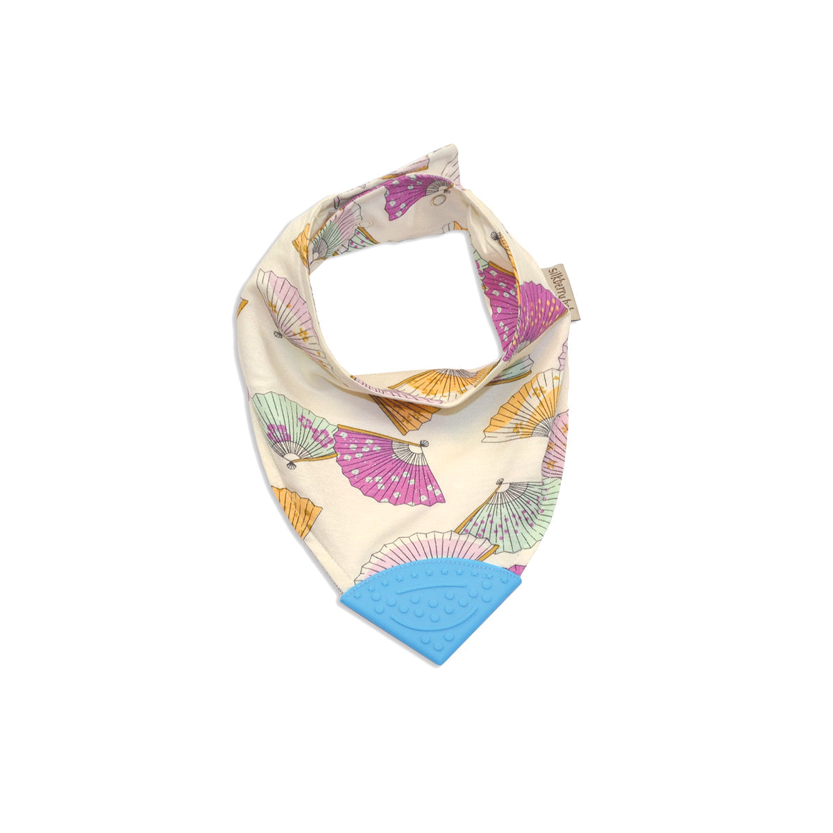 bamboo chewable bib fancy fan print