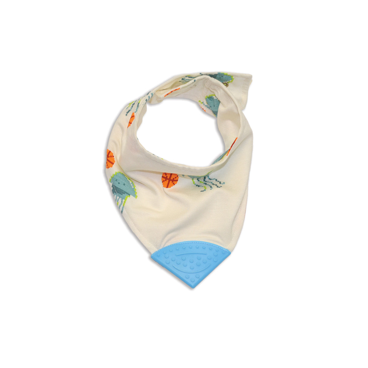 bamboo chewable bib pixel jelly print