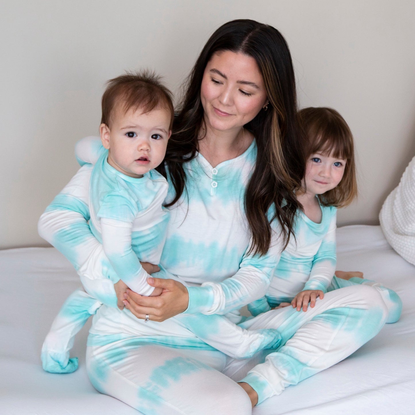 family matching women PJ tie dye stripe