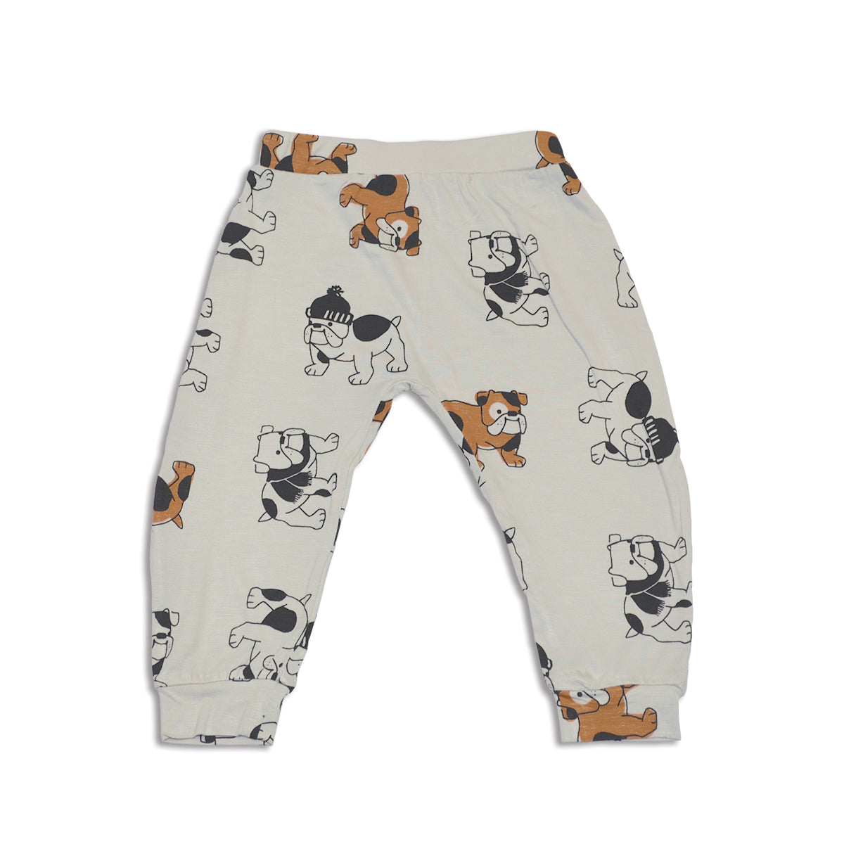 bamboo harem pants cozy bulldog print