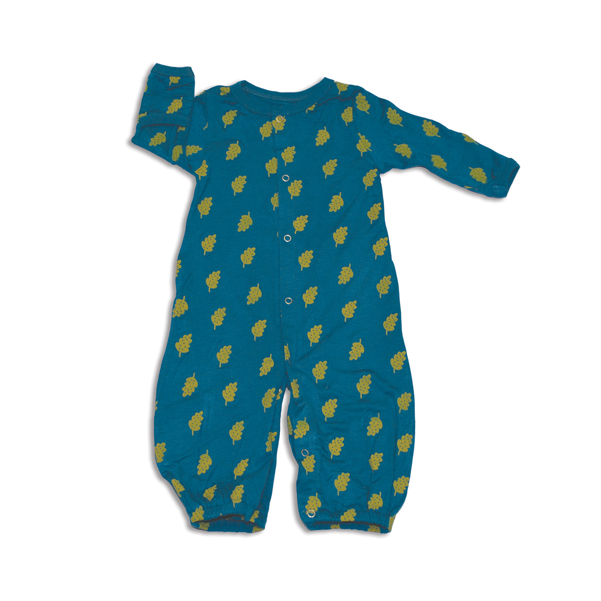 bamboo converter gown with legs dotty leaf print