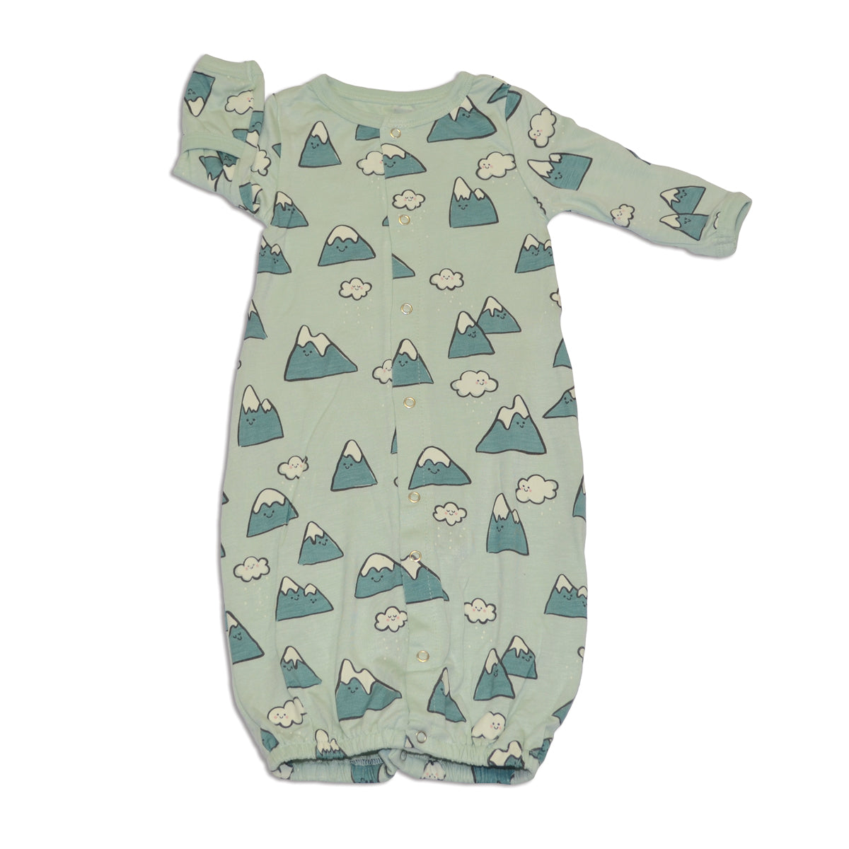bamboo converter gown snowy rockies print