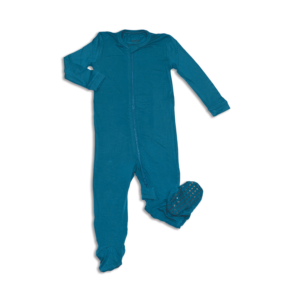 bamboo zip up footies deep ocean