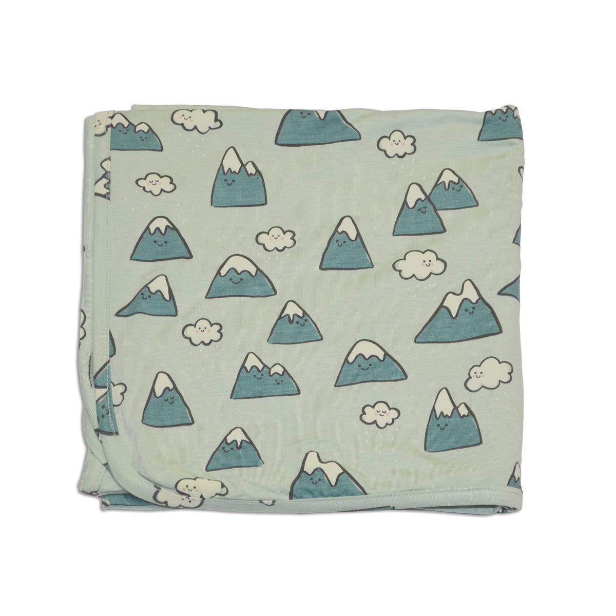 bamboo swaddle blanket snowy rockies print
