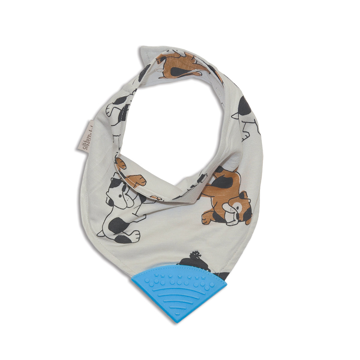 bamboo chewable bib cozy bulldog print