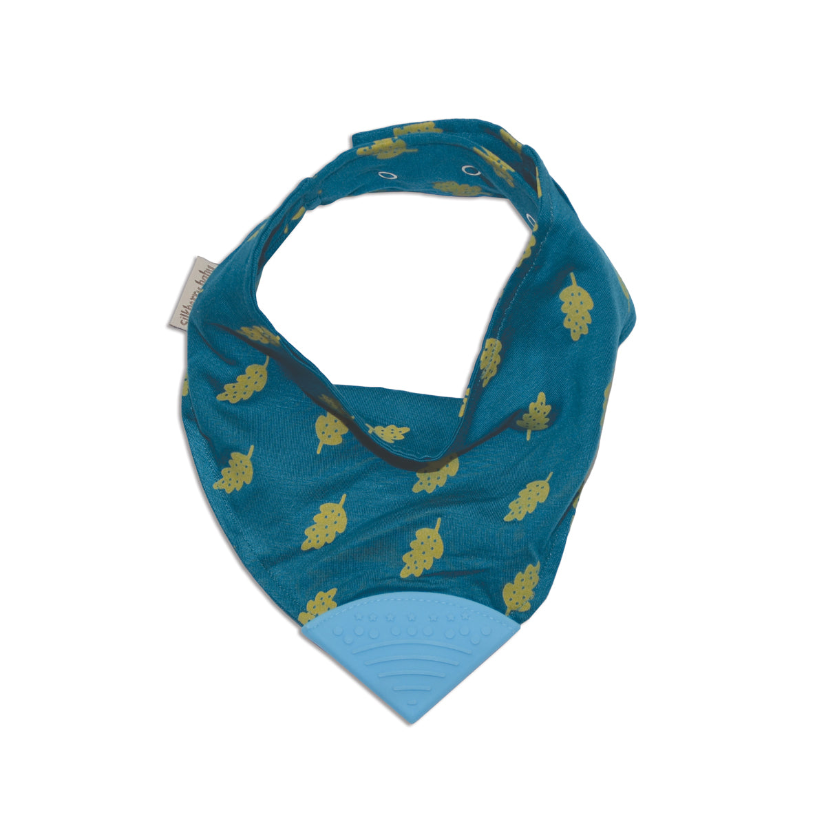 bamboo chewable bib dotty leaf print