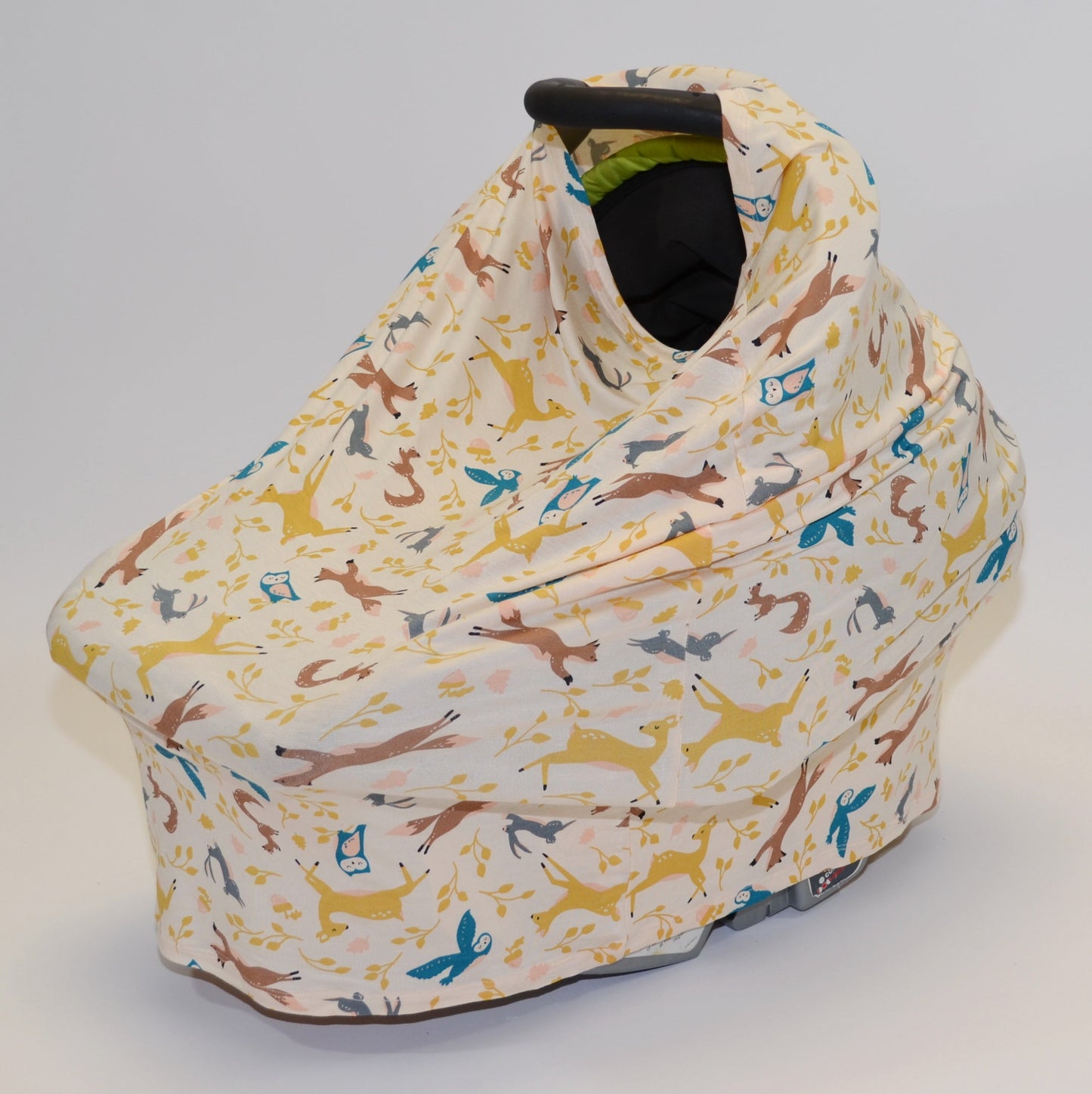 bamboo baby cover & nursing poncho woodland frolic print