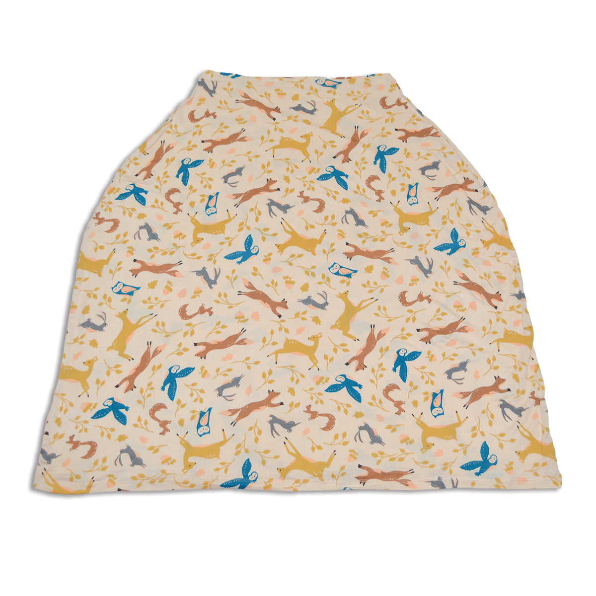 bamboo baby cover & nursing poncho woodland frolic print