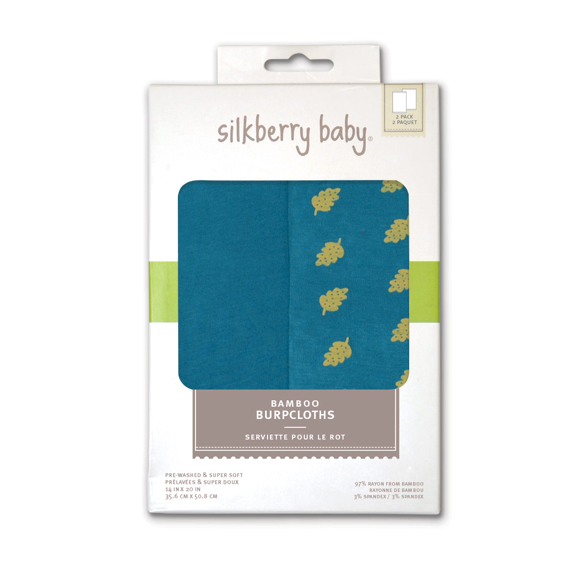 bamboo burpcloth box dotty leaf print
