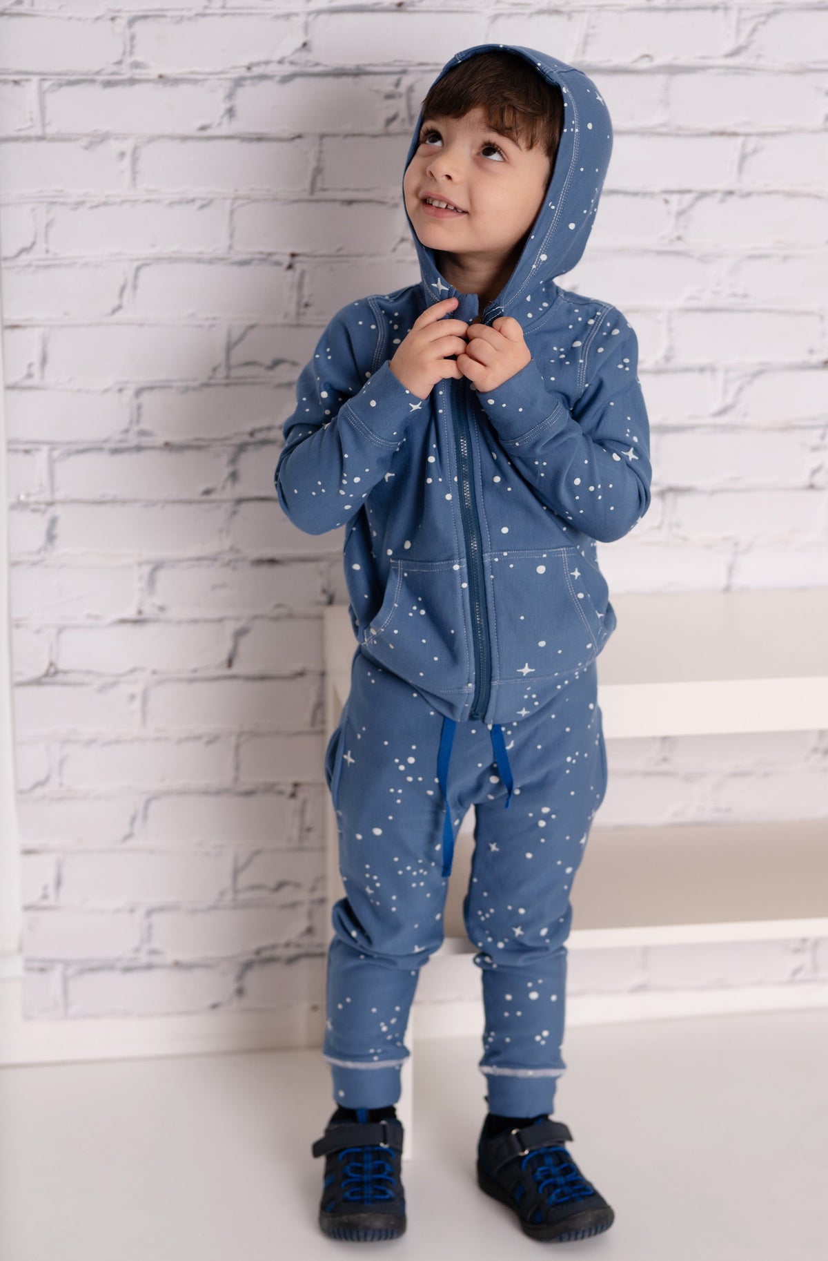 bamboo zip up hoodie galaxy print baby kids