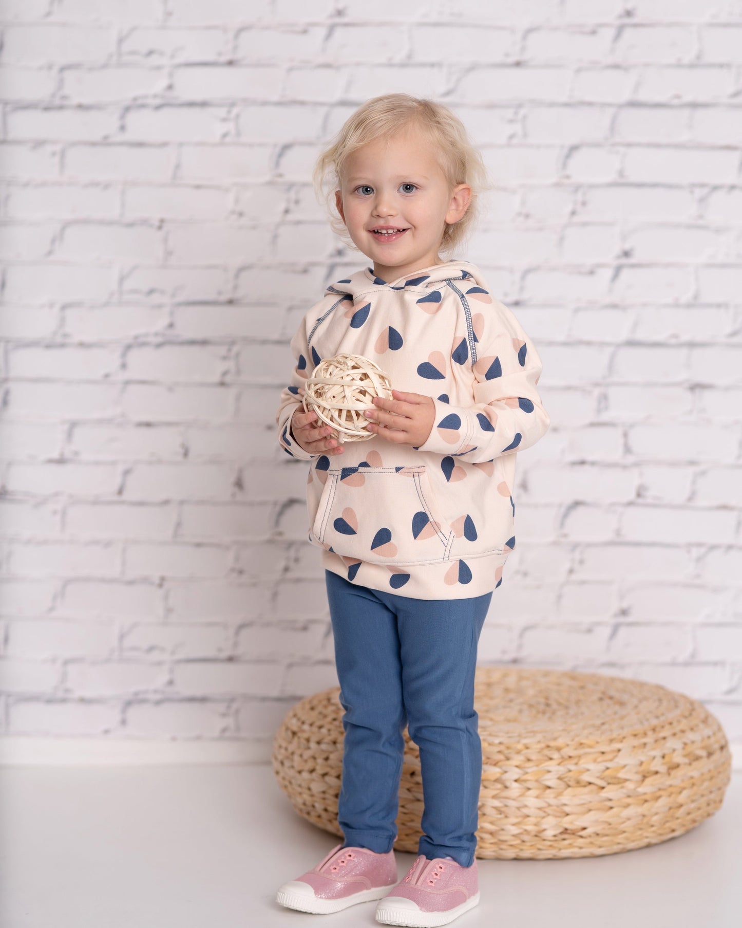 bamboo fleece leggings galatic blue baby kids