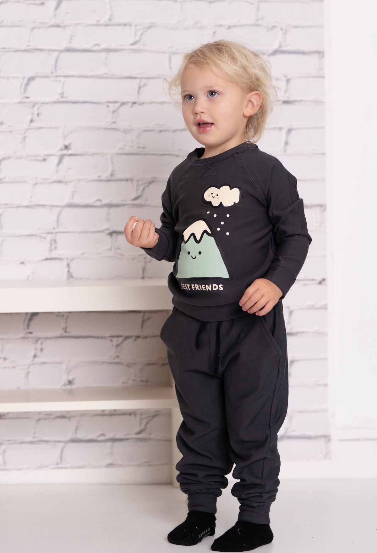 bamboo fleece sweatshirt asphalt color baby kids2