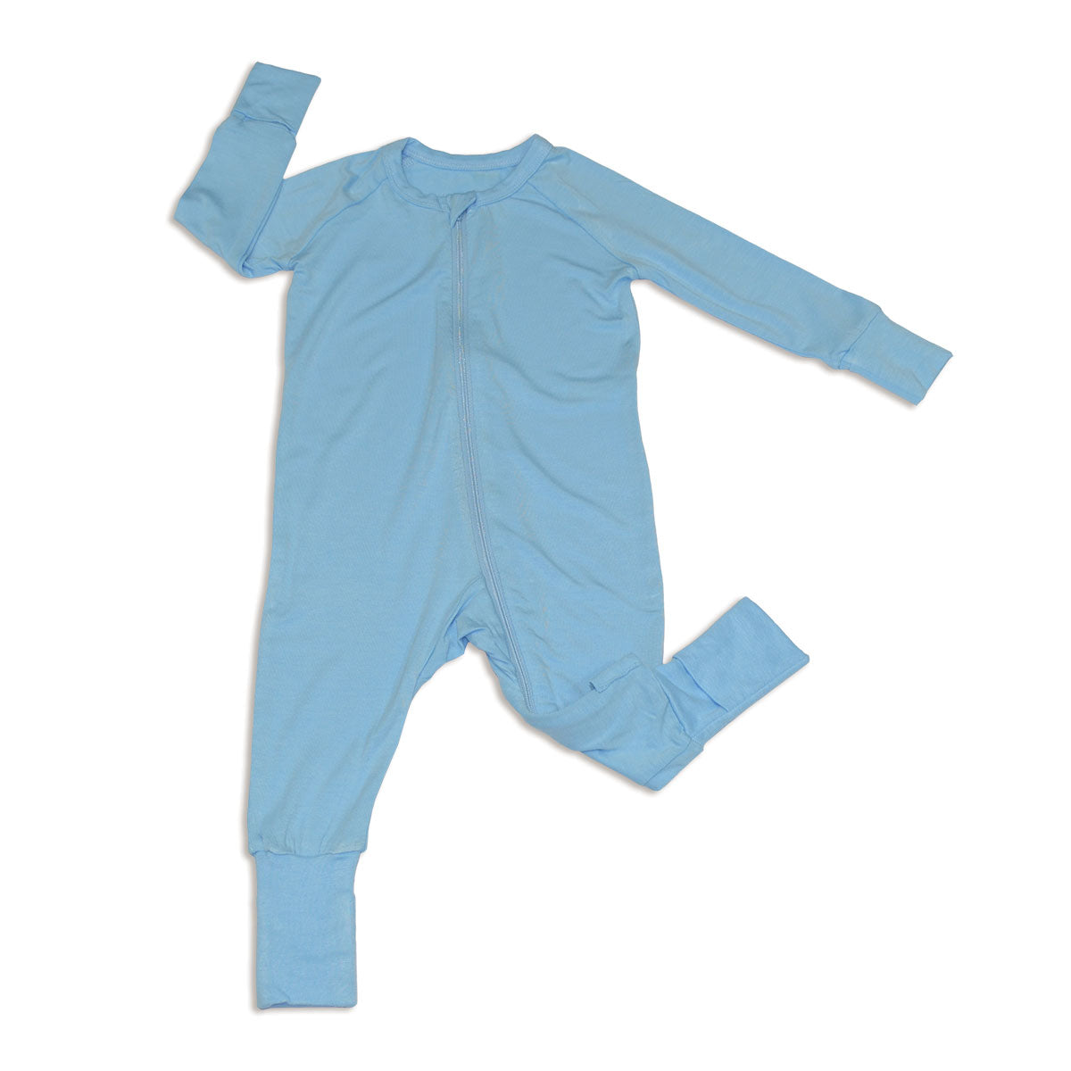 bamboo zippy romper bluebonnet