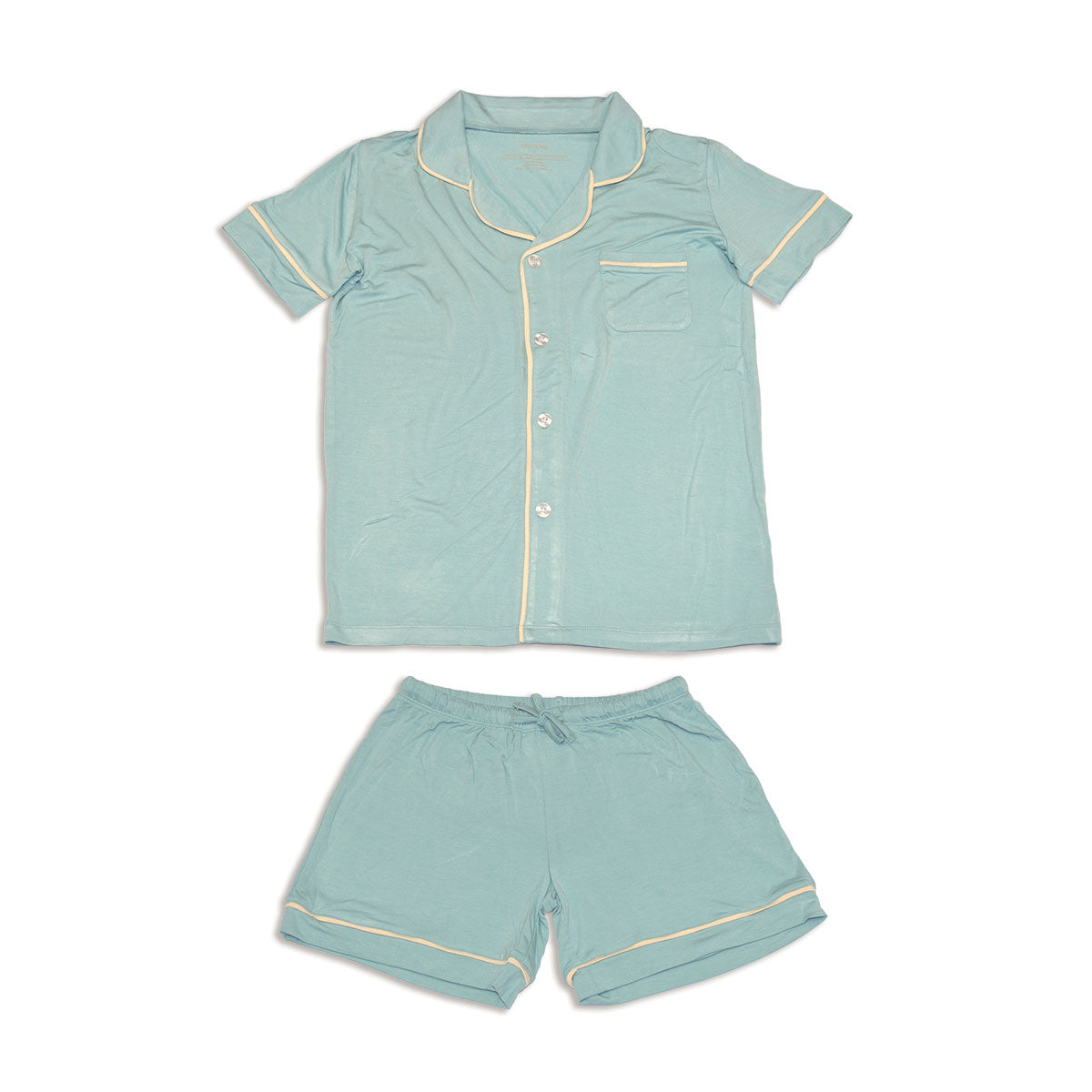 women short sleeve collared PJ Set lustre
