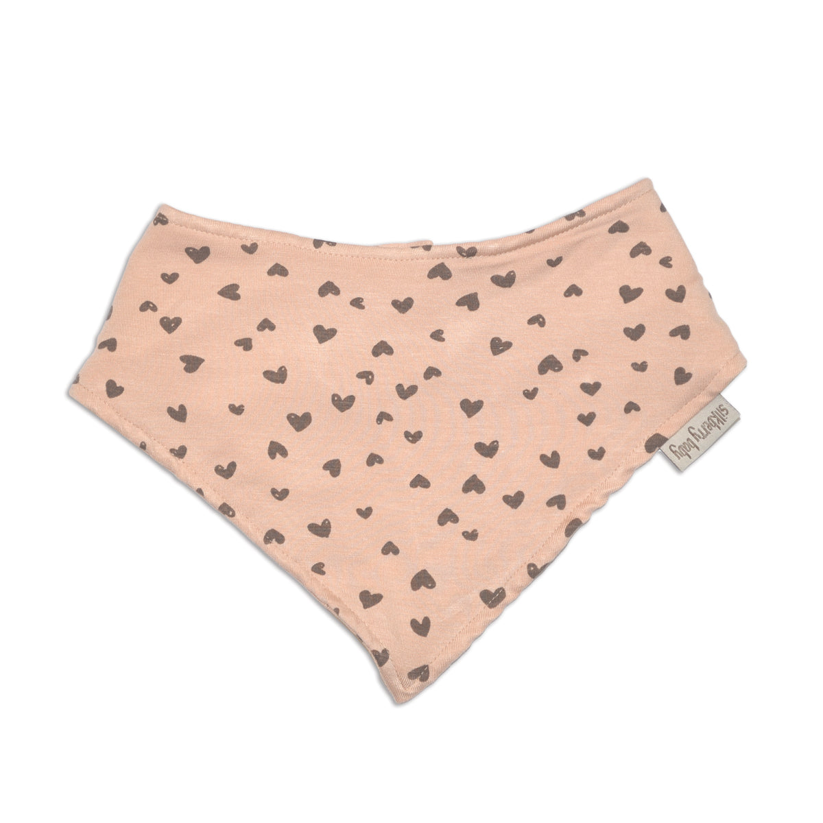 bamboo bandana bib doodle hearts print