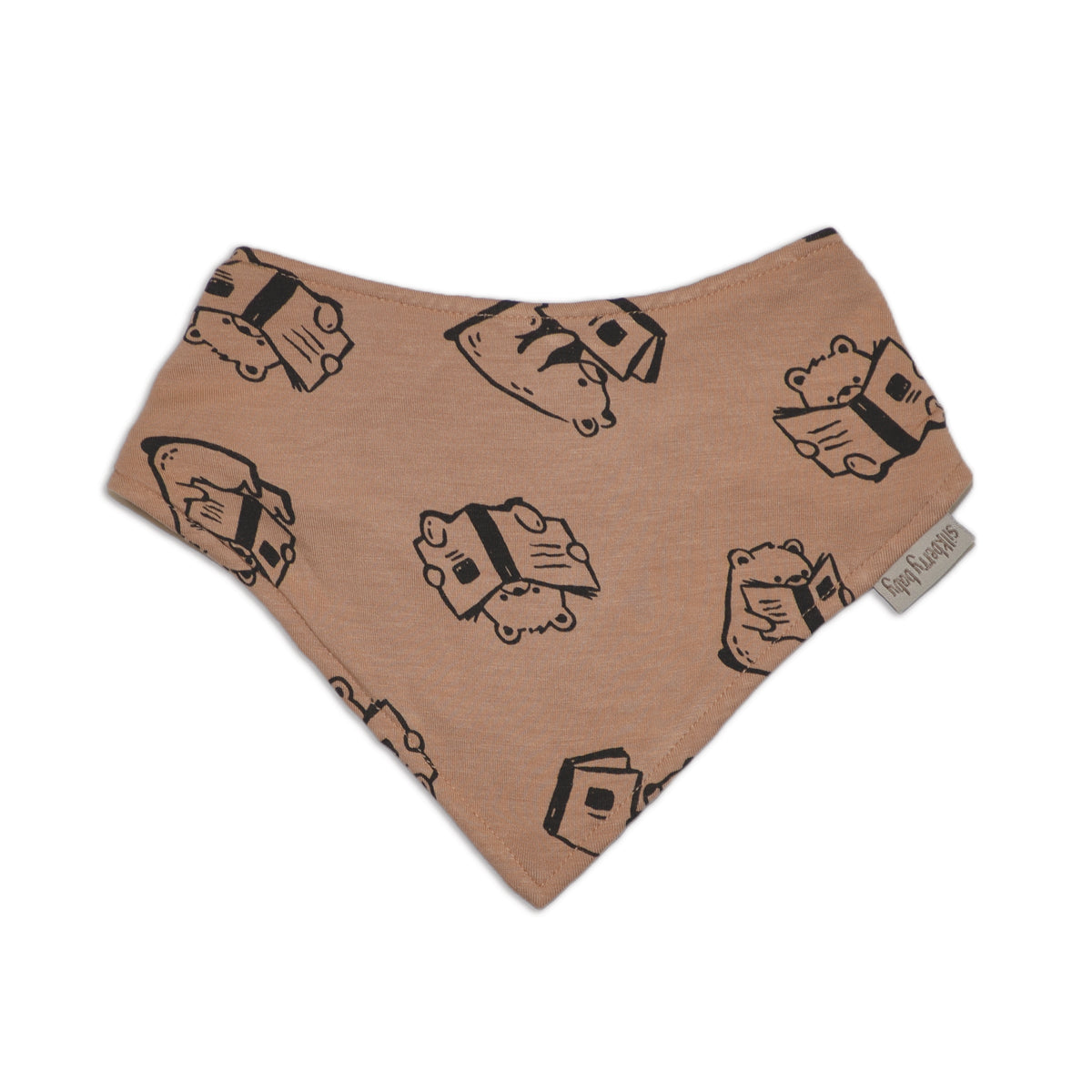 bamboo bandana bib story book bear print