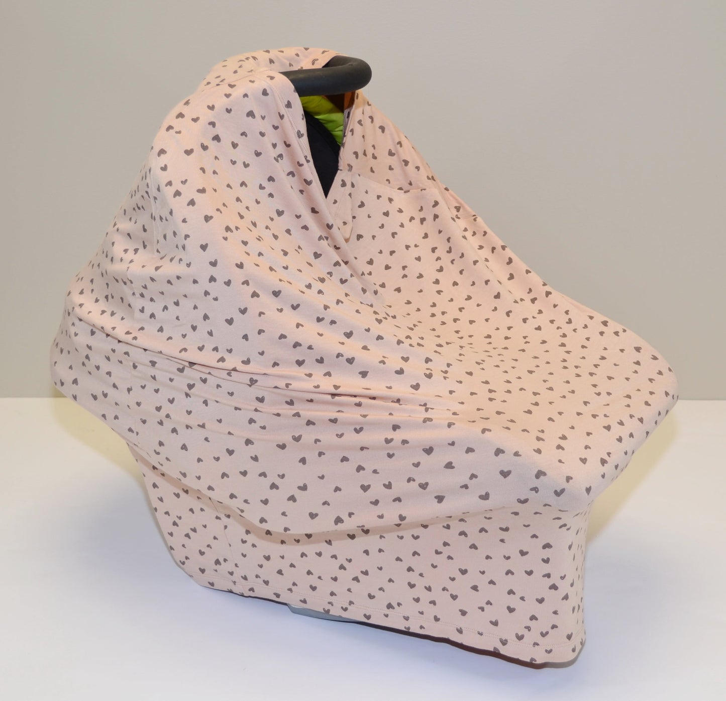 bamboo baby cover & nursing poncho doodle hearts print