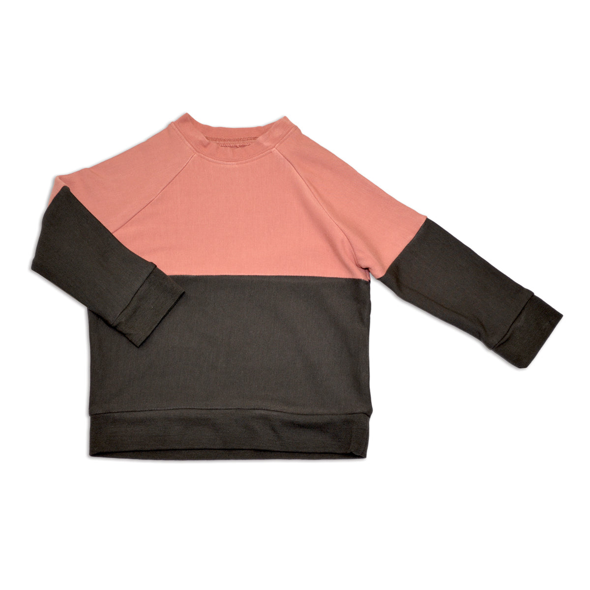 bamboo fleece colorblock sweatshirt